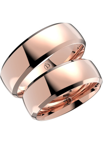 KR7770 Gladde witgouden trouwringen Donatello 7.0 mm