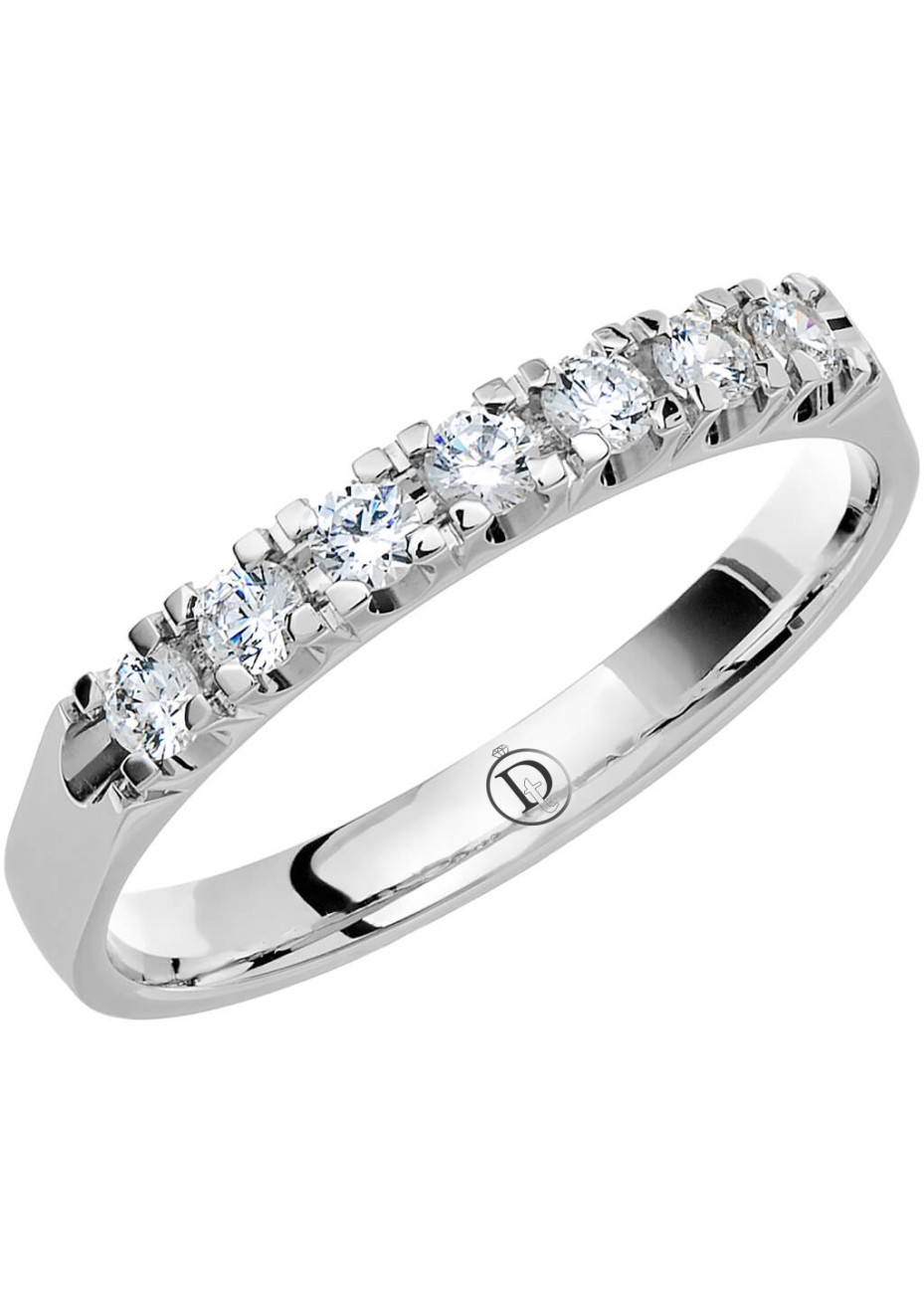 MR34 Witgouden trouwring-rijring met 0.28 crt. briljant 2.5 mm