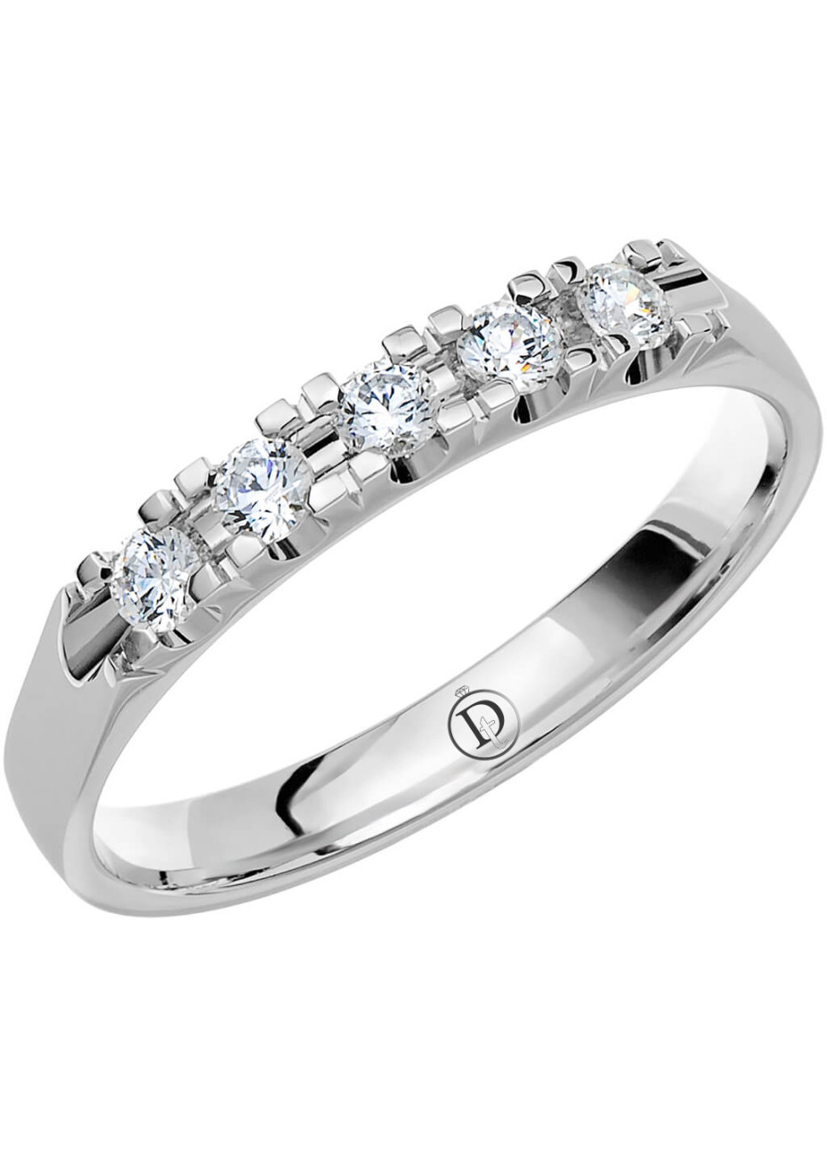 MR35 Witgouden trouwring-rijring met 0.25 crt. briljant 2.7 mm