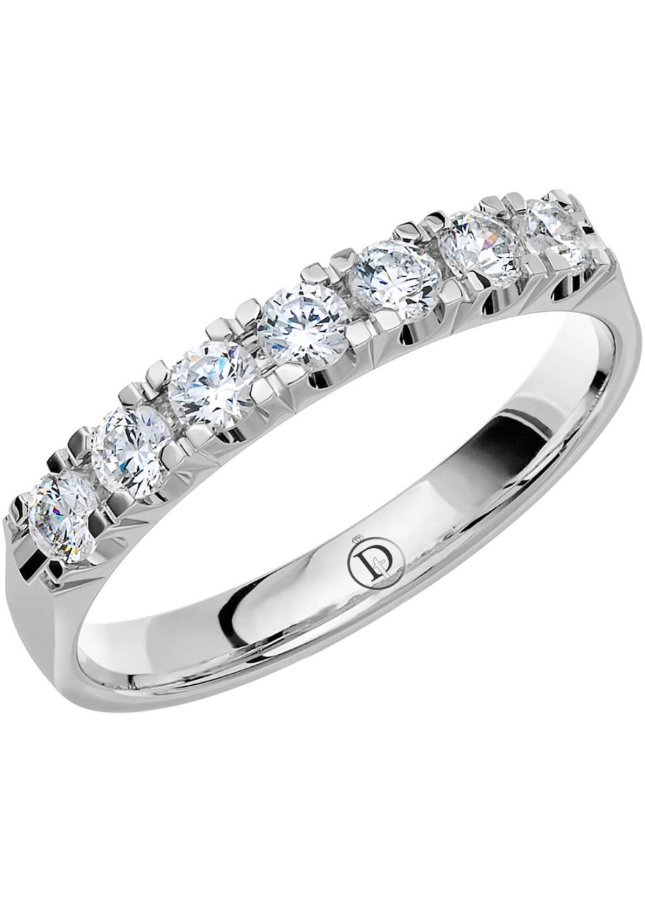 MR36 Witgouden trouwring-rijring met 0.42 crt. briljant 2.8 mm