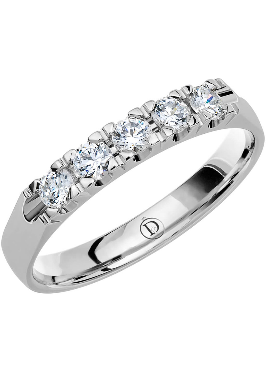 MR37 Witgouden trouwring-rijring met 0.35 crt. briljant 3.0 mm