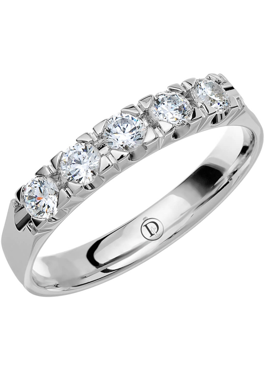 MR39 Witgouden trouwring-rijring met 0.45 crt. briljant 3.2 mm