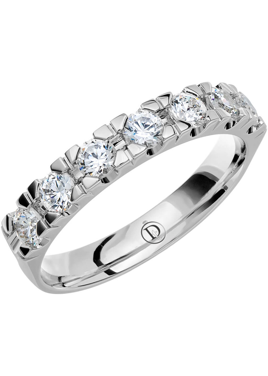 MR40 Witgouden trouwring-rijring met 0.70 crt. briljant 3.4 mm