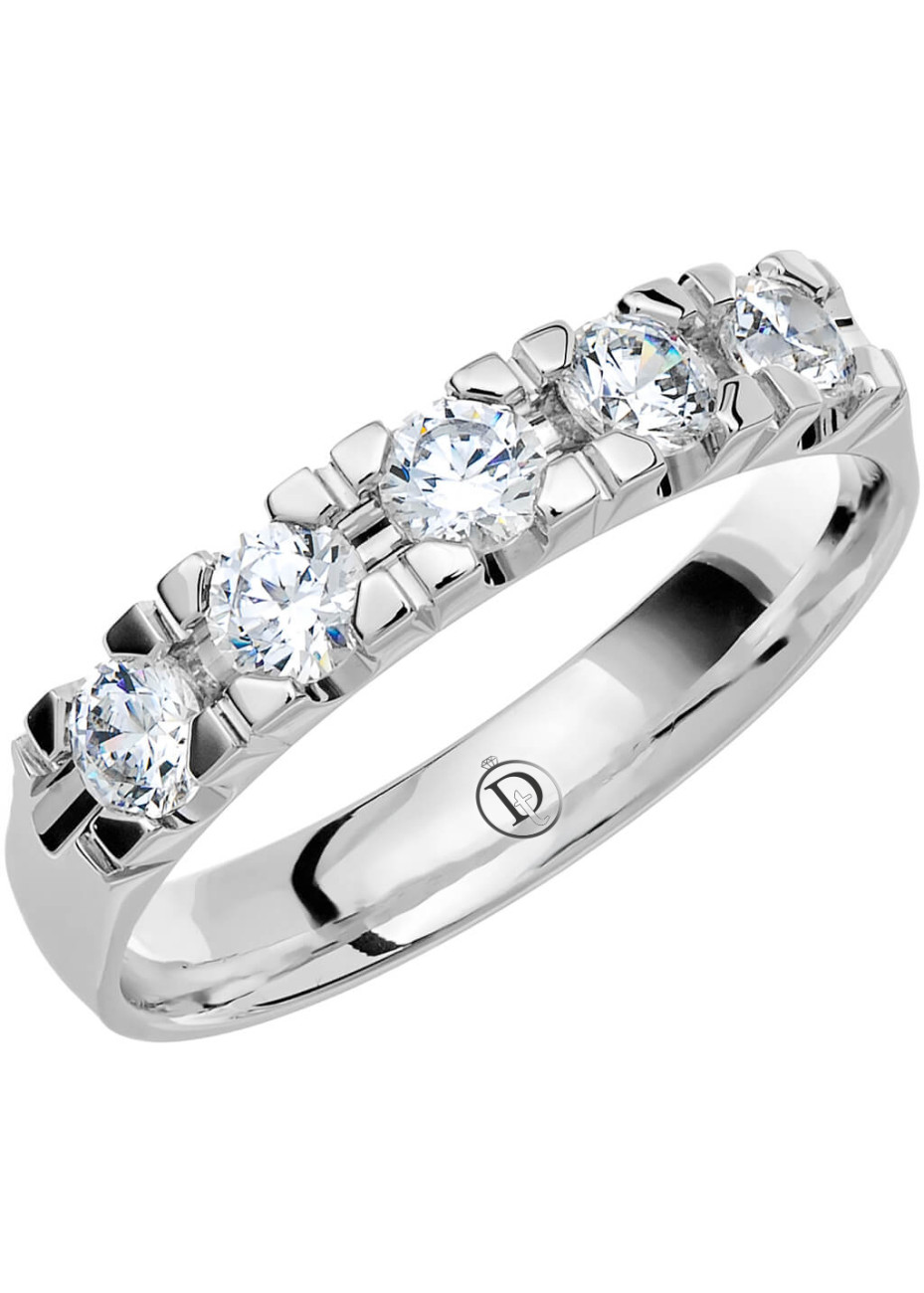 MR41 Witgouden trouwring-rijring met 0.55 crt. briljant 3.6 mm