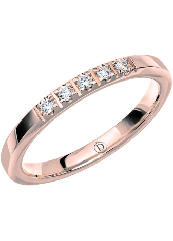 MR43 Witgouden trouwring-rijring met 0.10 crt. briljant 2.5 mm