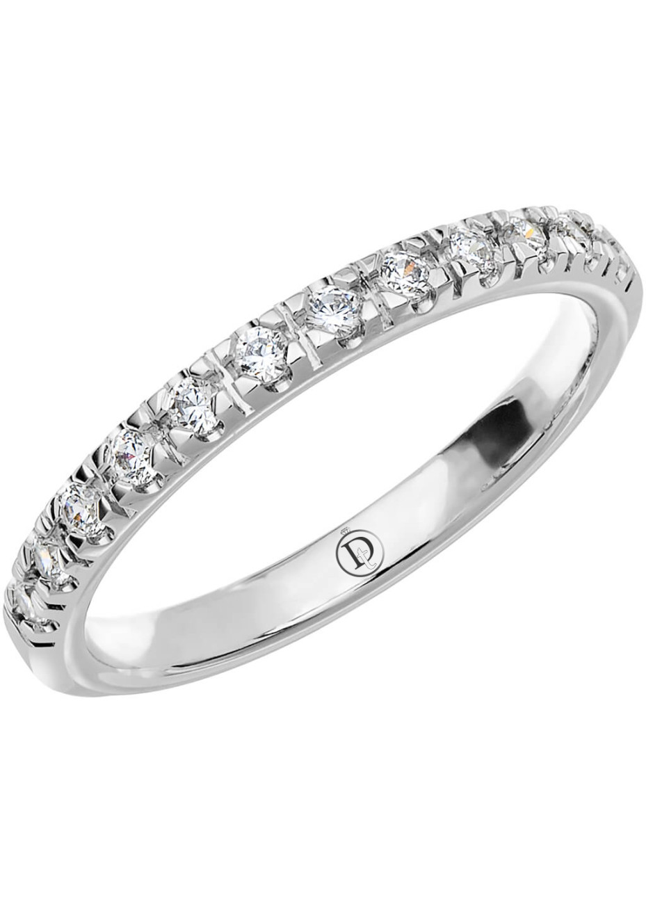 MR44 Witgouden trouwring-rijring met 0.24 crt. briljant 2.5 mm