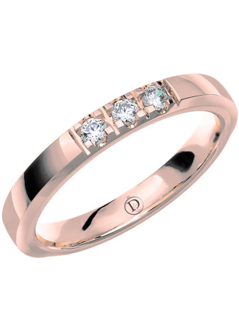 MR45 Witgouden trouwring-rijring met 0.12 crt. briljant 3.0 mm