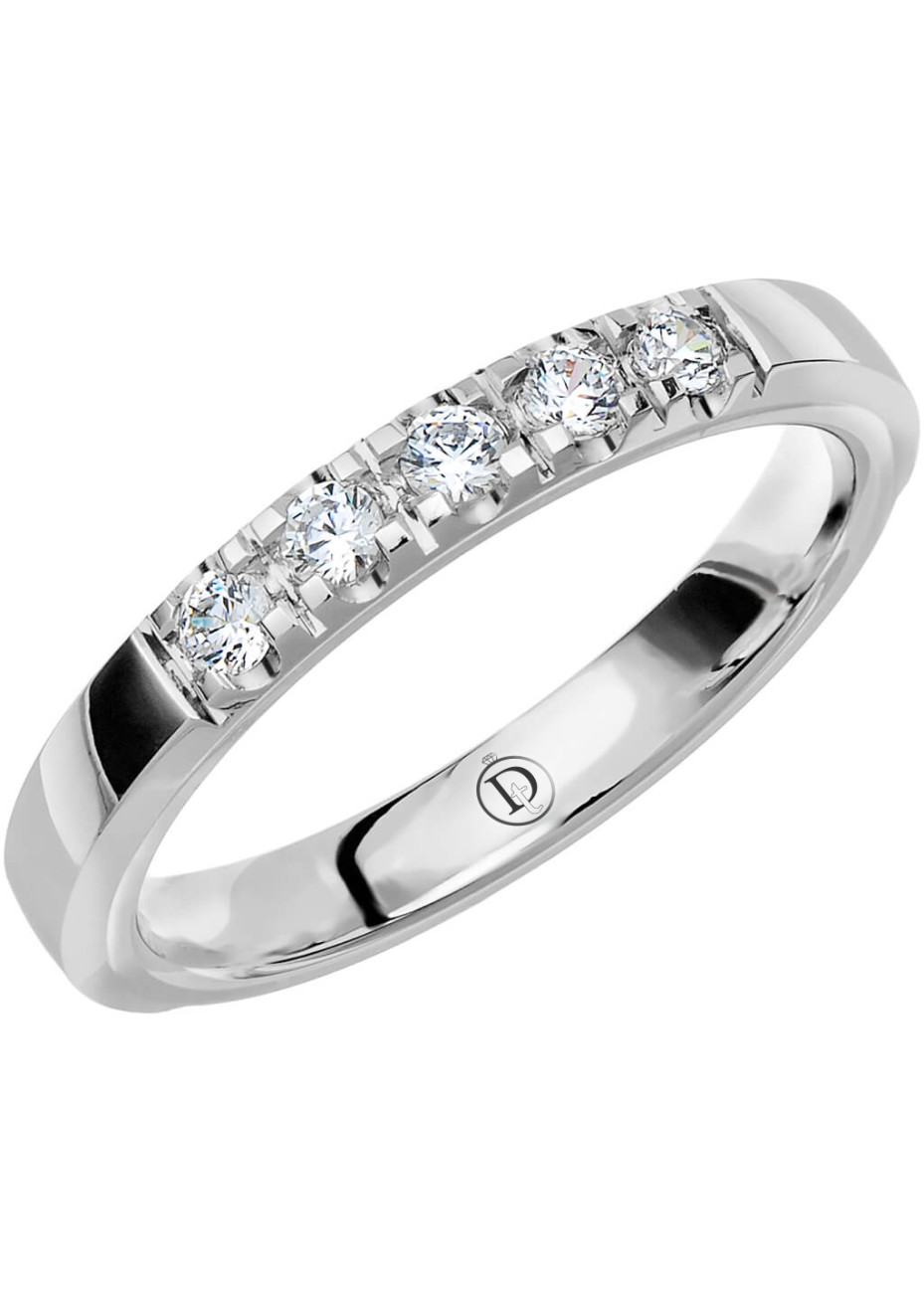 MR46 Witgouden trouwring-rijring met 0.20 crt. briljant 3.0 mm