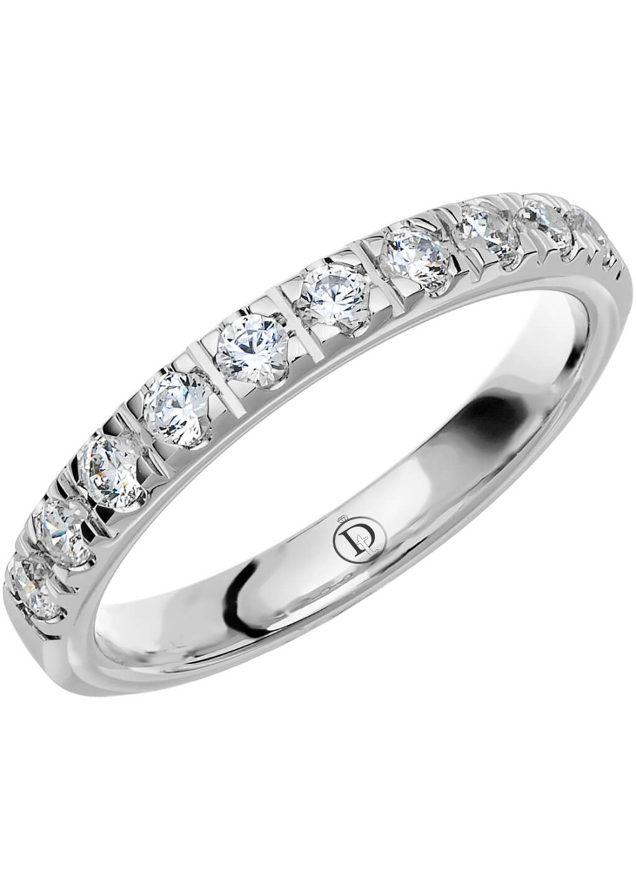 MR47 Witgouden trouwring-rijring met 0.40 crt. briljant 3.0 mm