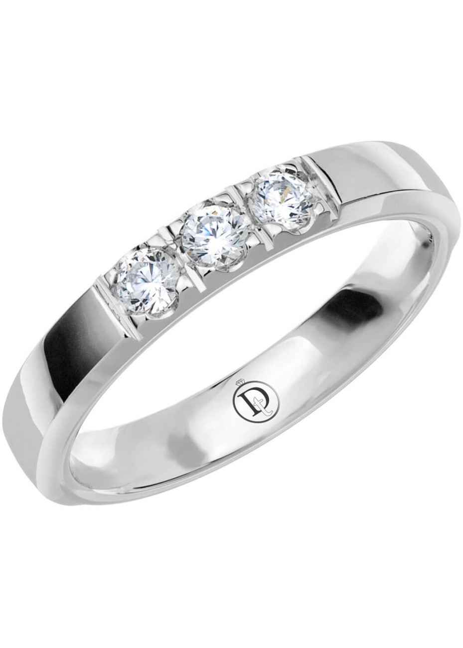 MR48 Witgouden trouwring-rijring met 0.21 crt. briljant 3.5 mm
