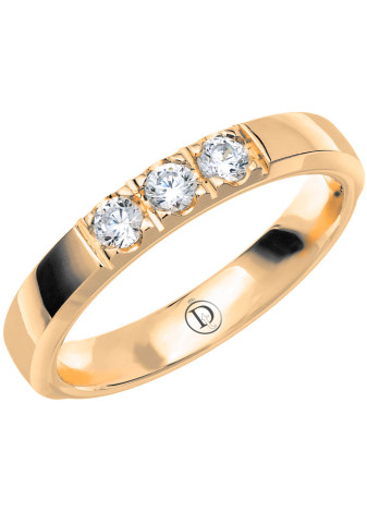 MR48 Witgouden trouwring-rijring met 0.21 crt. briljant 3.5 mm