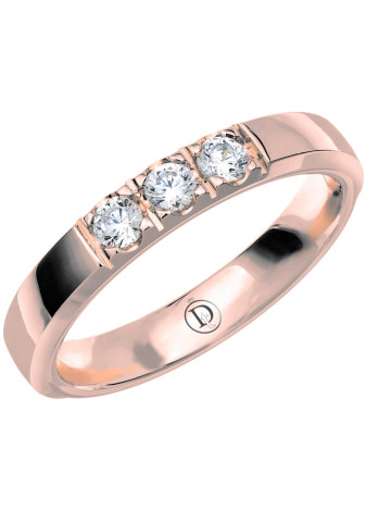 MR48 Witgouden trouwring-rijring met 0.21 crt. briljant 3.5 mm