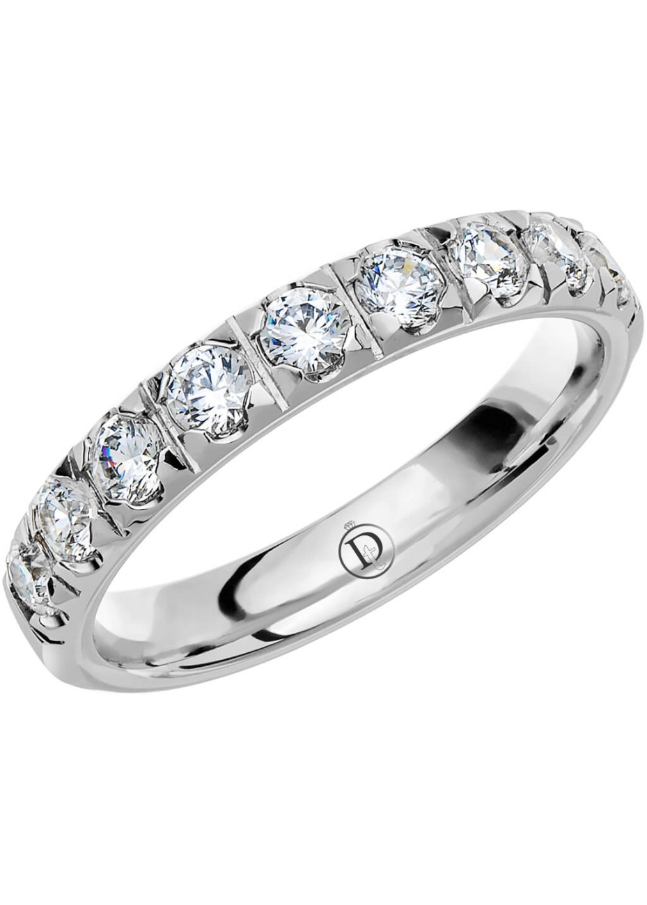 MR50 Witgouden trouwring-rijring met 0.63 crt. briljant 3.5 mm