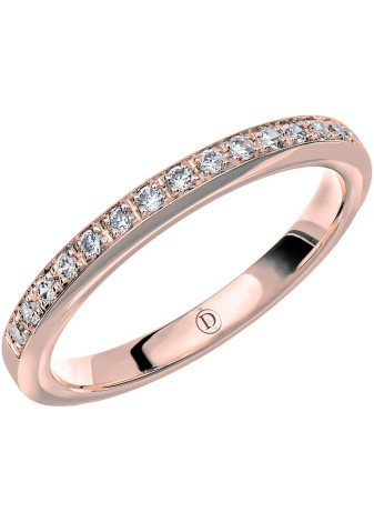 MR51 Witgouden trouwring-rijring met 0.15 crt. briljant 2.5 mm