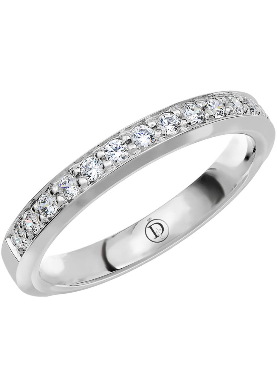 MR52 Witgouden trouwring-rijring met 0.28 crt. briljant 3.0 mm