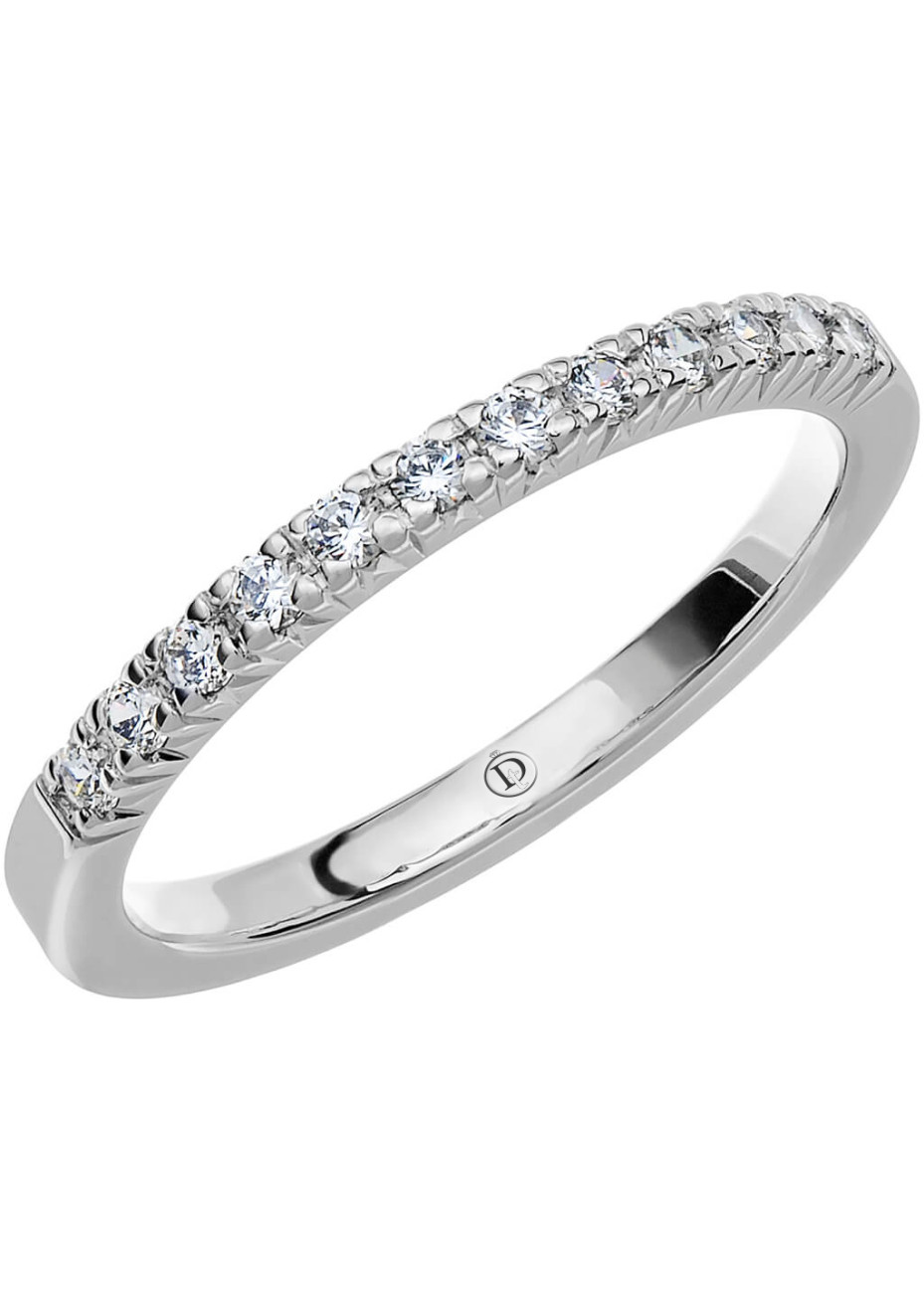 MR60 Witgouden trouwring-rijring met 0.24 crt. briljant 2.0 mm