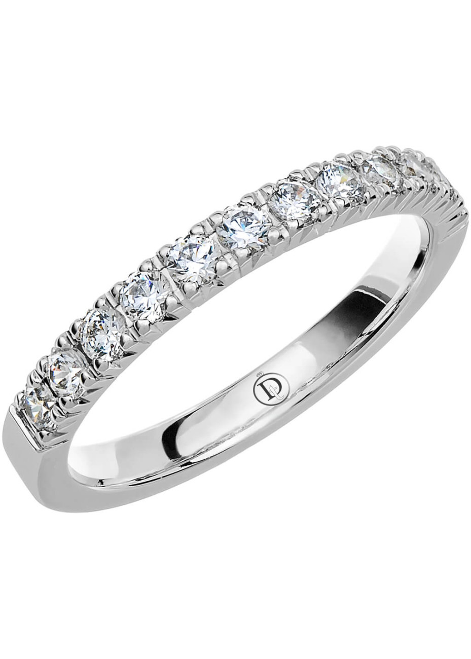 MR63 Witgouden trouwring-rijring met 0.48 crt. briljant 2.5 mm