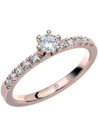 VR59 Witgouden trouwring-verlovingsring met 0.40 crt. briljant 2.0 mm