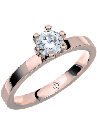 VR61 Witgouden trouwring-verlovingsring met 0.50 crt. briljant 2.5 mm