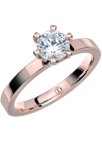 VR64 Witgouden trouwring-verlovingsring met 0.75 crt. briljant 2.5 mm