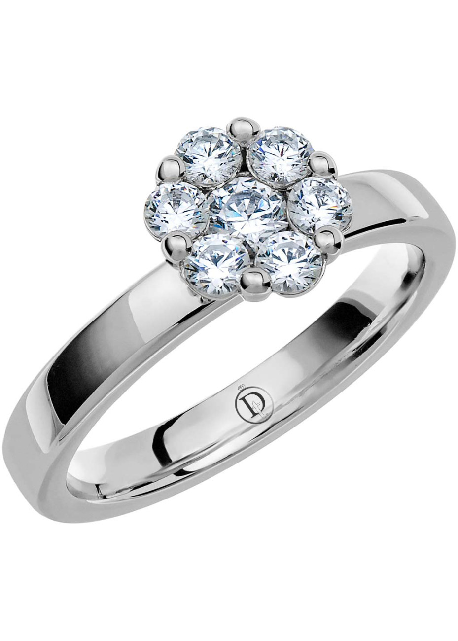 VR74 Witgouden trouwring-verlovingsring met 0.50 crt. briljant 3.0 mm