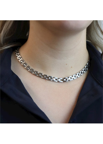 08060-01 Recht titanium collier 45 cm