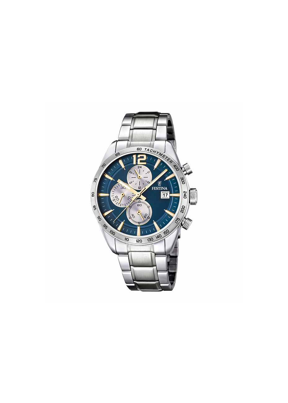 F16759-7 Herenhorloge Festina chrono blauwe plaat