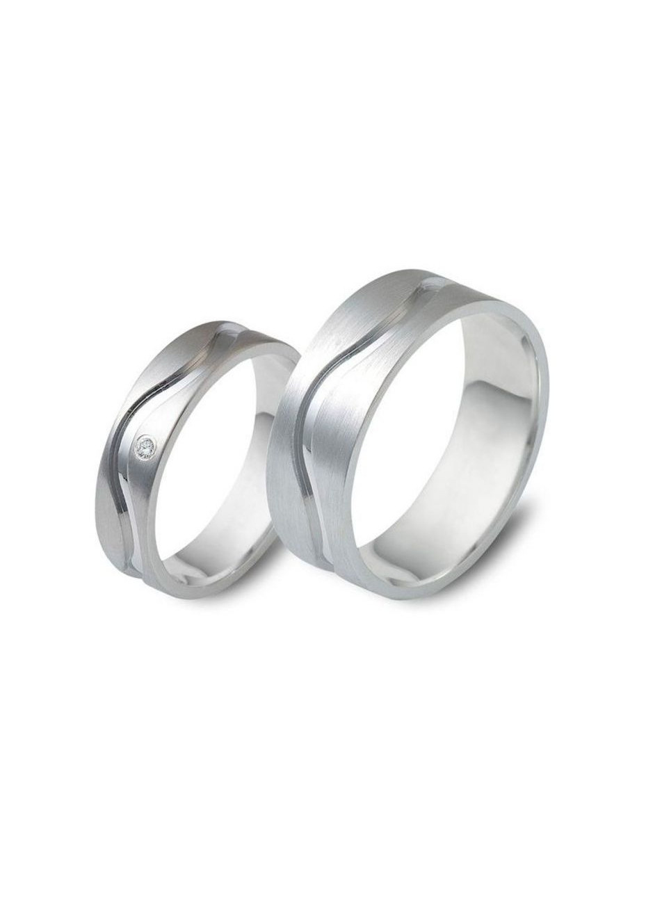 0301 Trouwringen witgoud met 1x0.01 crt briljant 5+7 mm