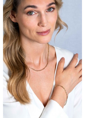 ZGC298 Paperclip collier goud 45 cm Zinzi