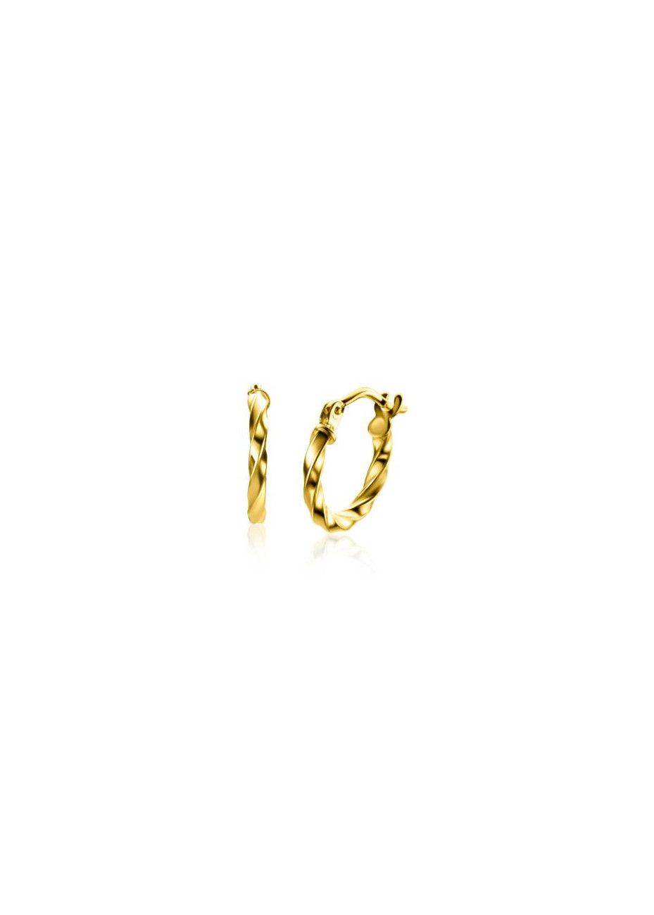 ZGO331 Gedraaide oorringen goud 11x2 mm Zinzi