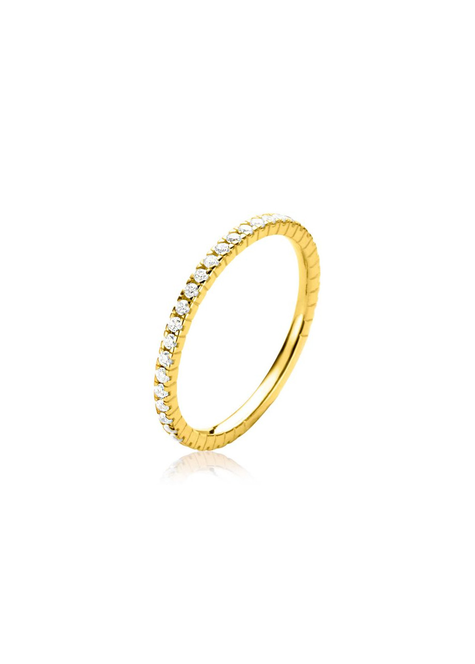 ZGR373 Alliance ring goud Zinzi rondom bezet met zirconia