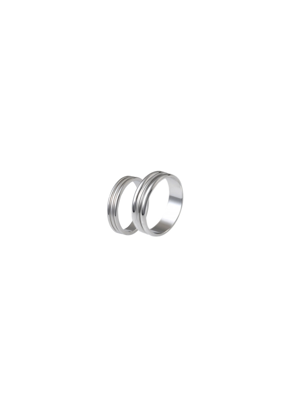 0509 Trouwringen witgoud 4+6 mm