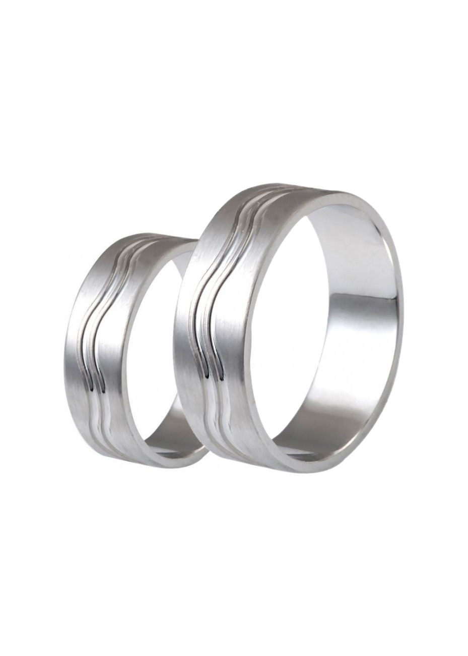 0604 Trouwringen witgoud 5+7 mm