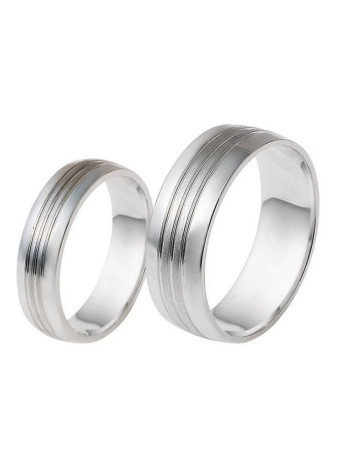 0605 Trouwringen witgoud 5+7 mm
