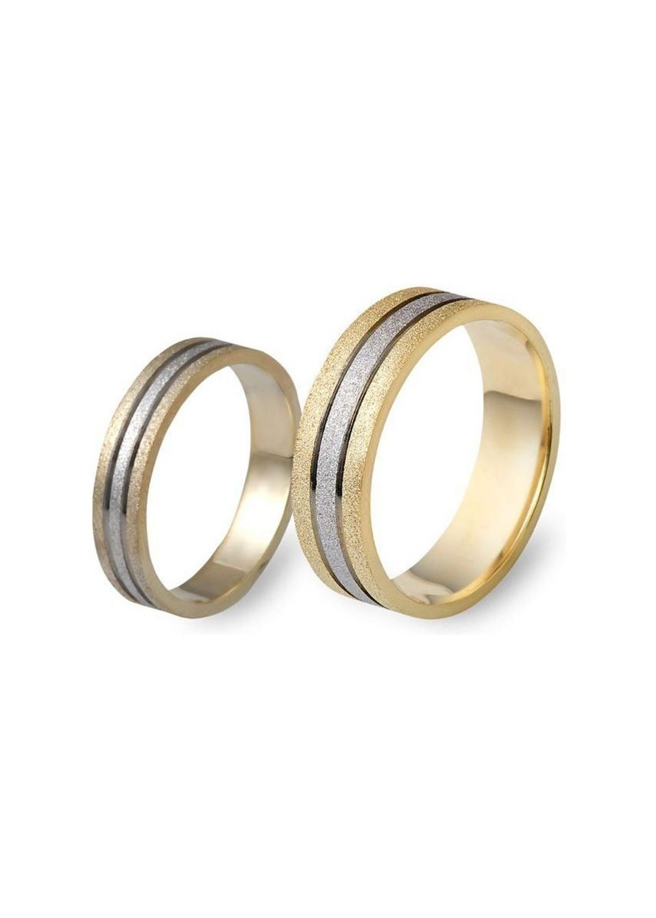 0706 Trouwringen bicolour goud 4+6 mm