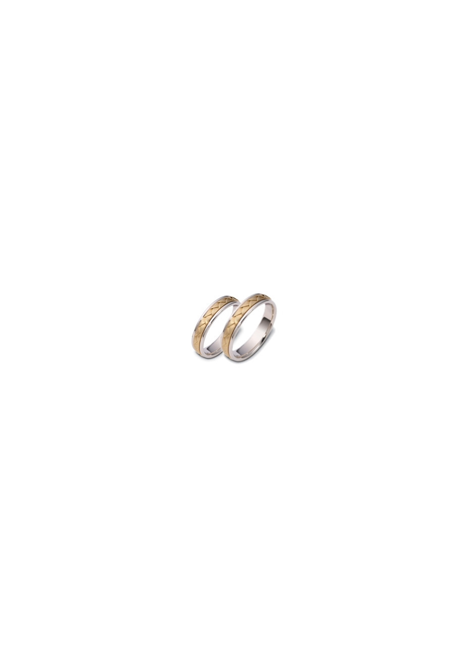 0812 Trouwringen bicolour goud 5 mm
