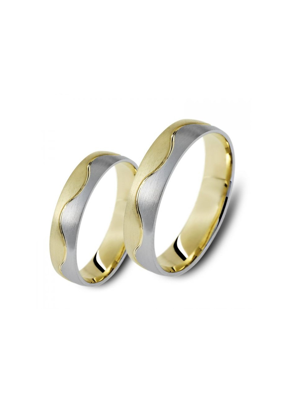 1003 Trouwringen bicolour goud 5 mm
