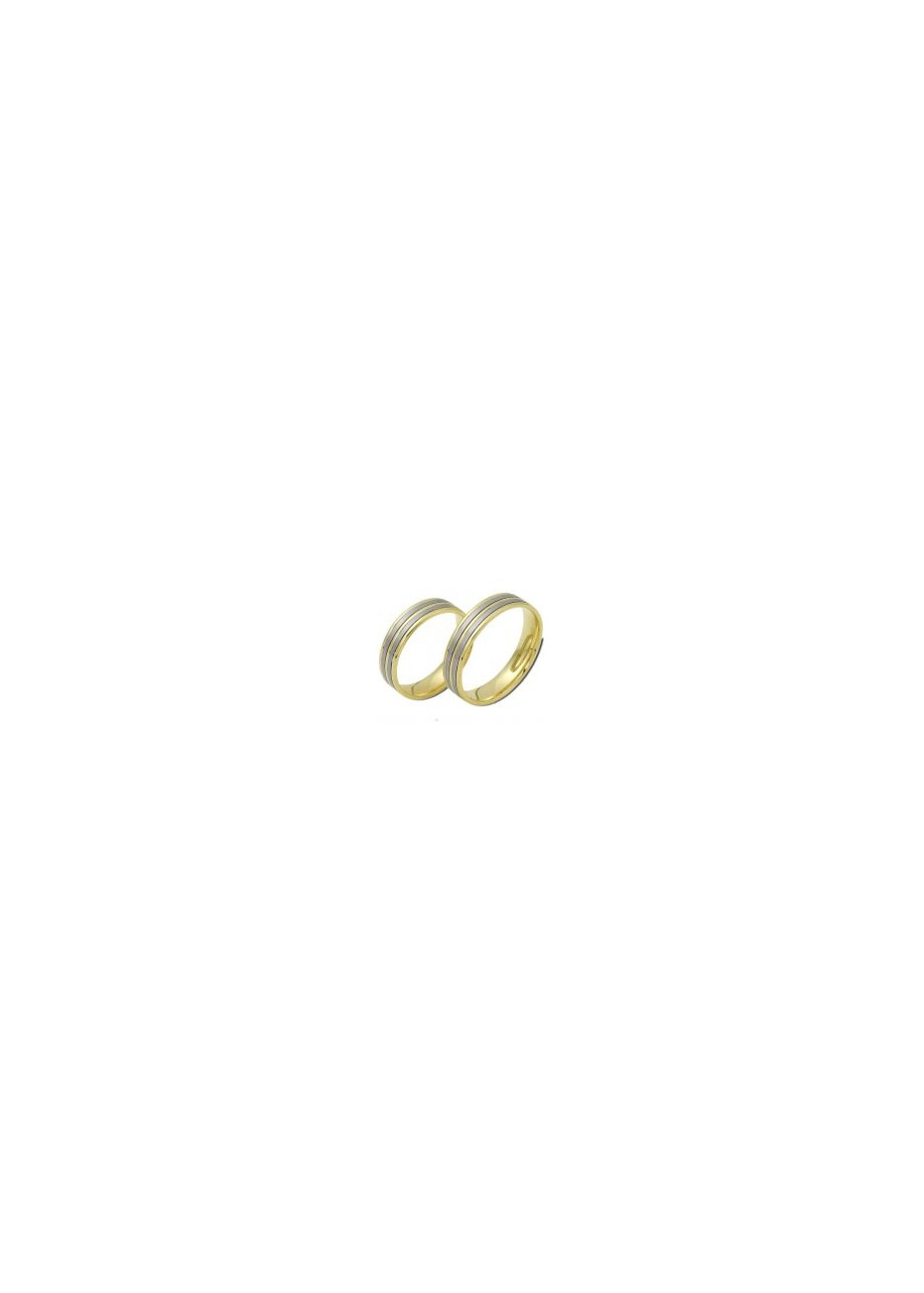 1005 Trouwringen bicolour goud 5 mm