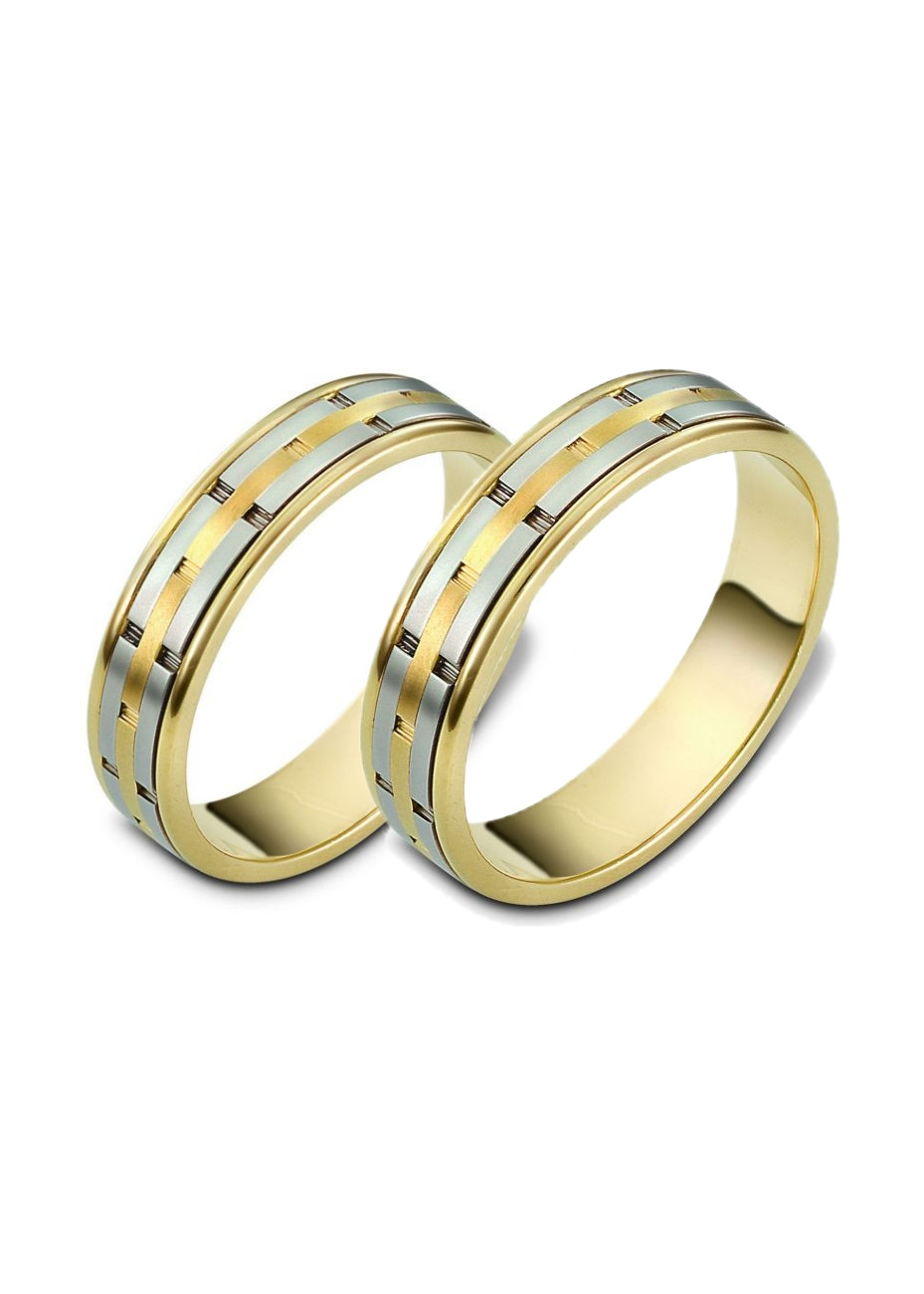 1006 Trouwringen bicolour goud 4.5 mm