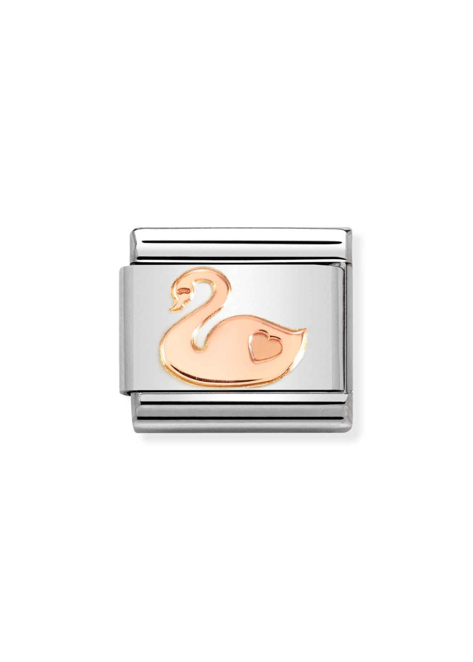 43010455 9 krt. rosé Nomination schakel zwaan