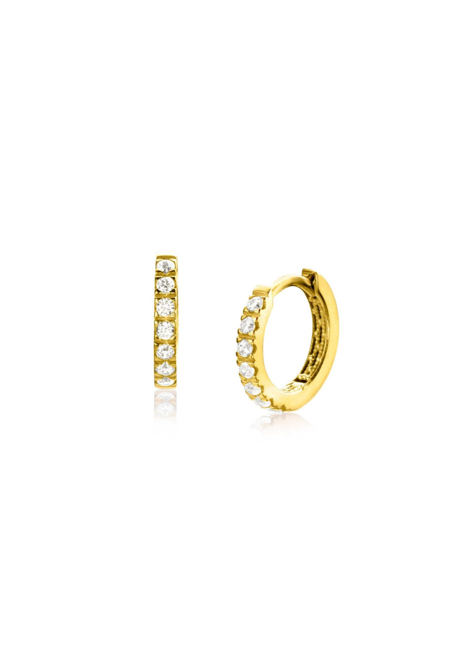 ZGO321Z kleine oorringen goud met zirconia 11 mm