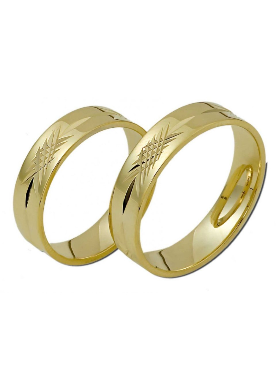 1209 Trouwringen geelgoud 5 mm
