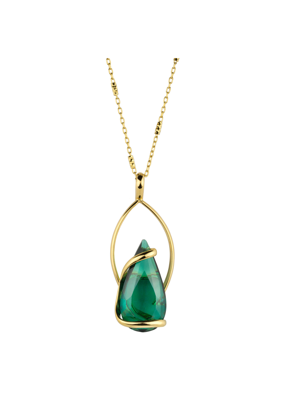 Florence Emerald GOMFLEMCC9 Andrea Marazzini verguld stalen hanger met collier