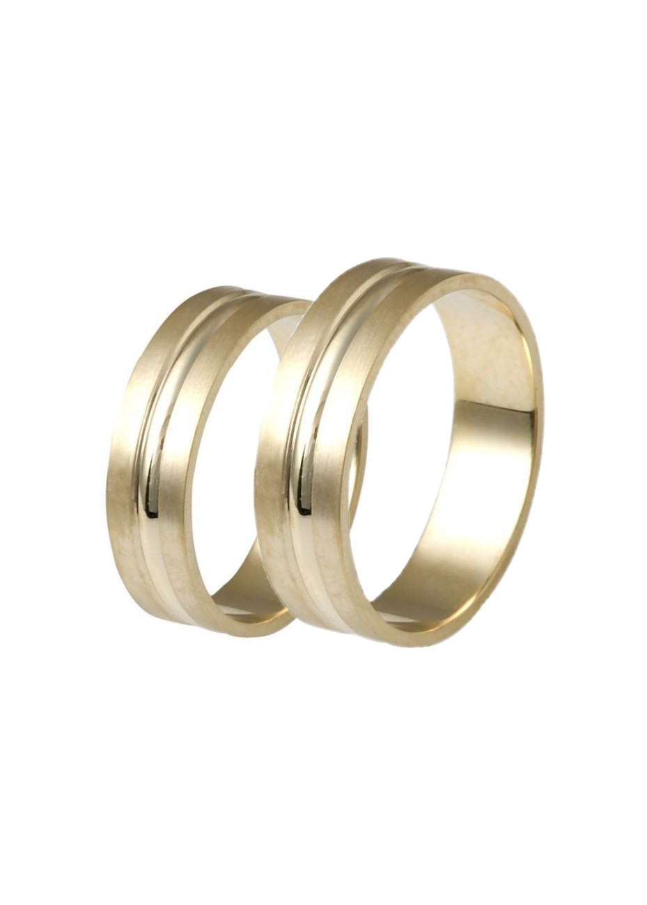 1409 Trouwringen geelgoud 4+6 mm