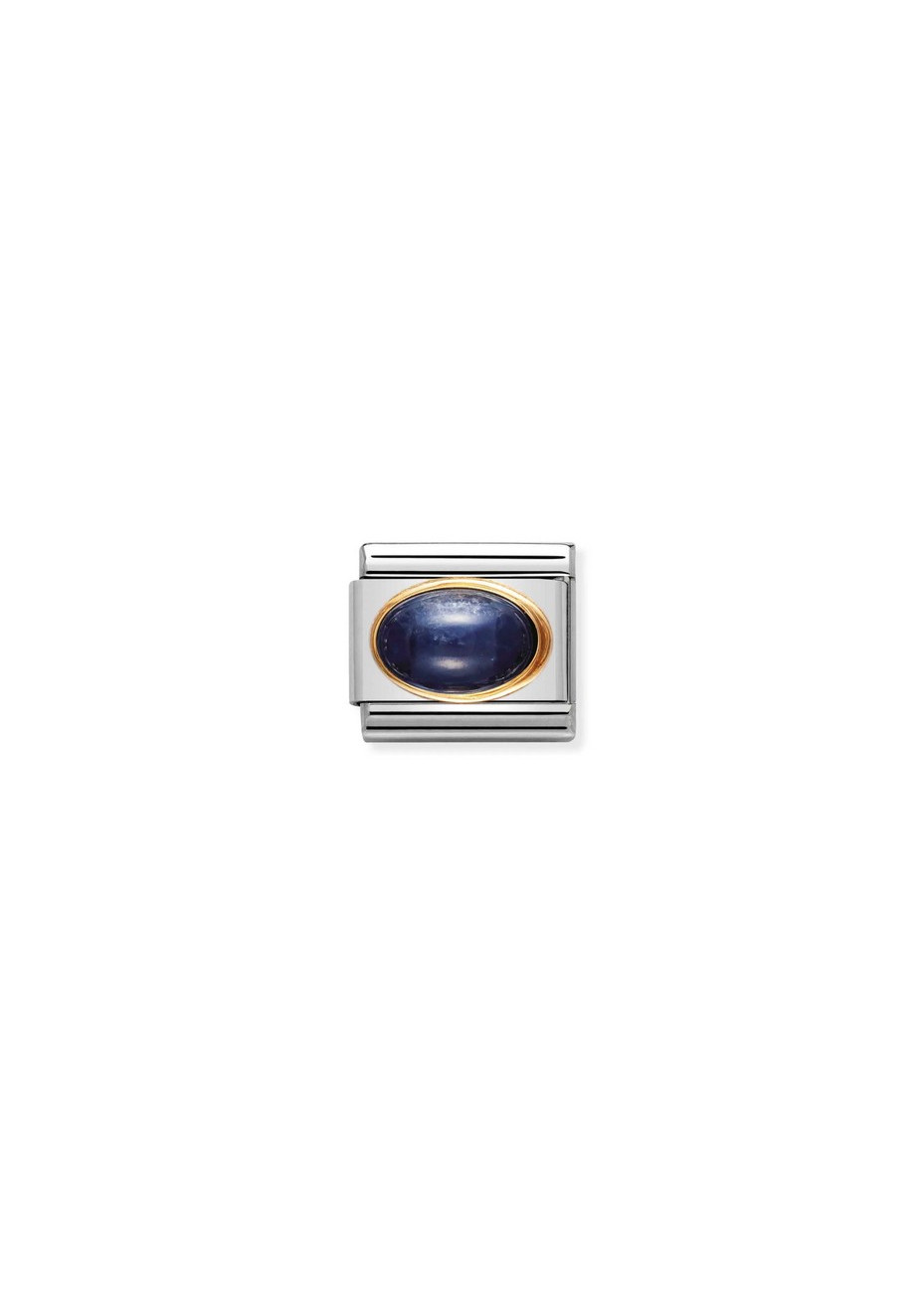 03050408 Nomination Geboortesteen Birthstone September Blauwe Saffier