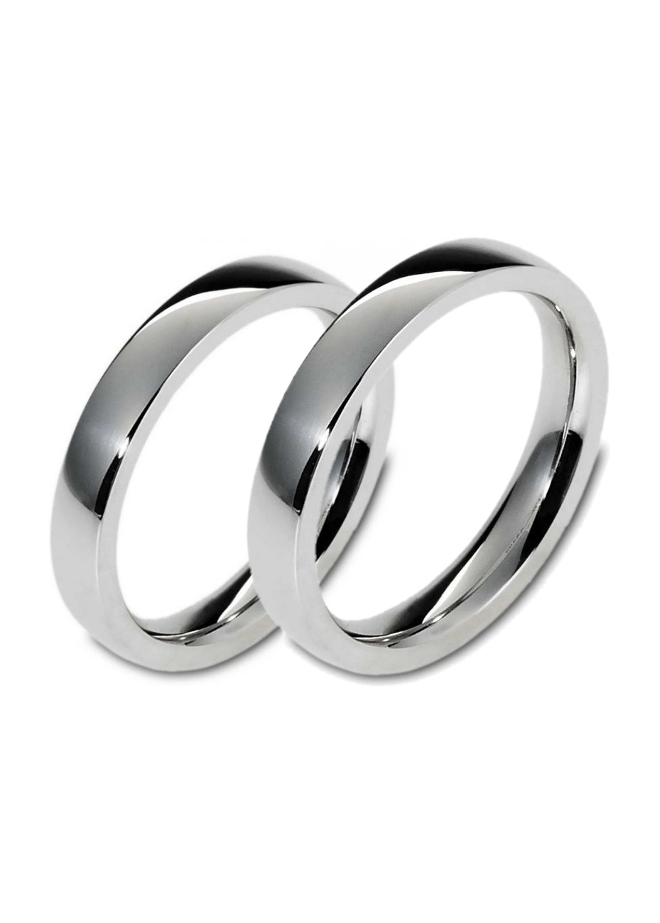 0606 Trouwringen witgoud 4 mm