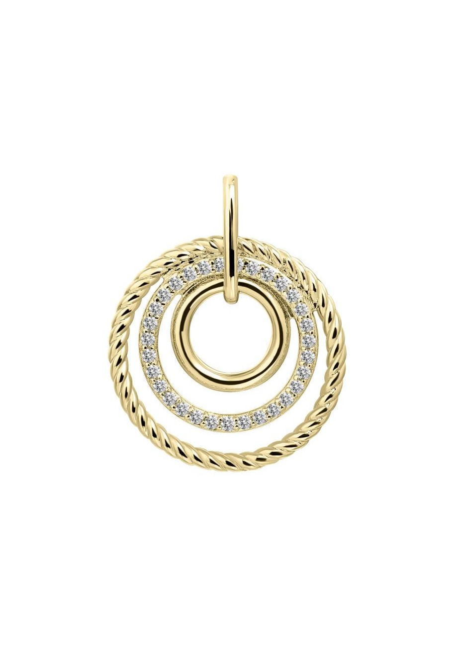 Hanger VGP034 rond gedraaid goud met zirconia