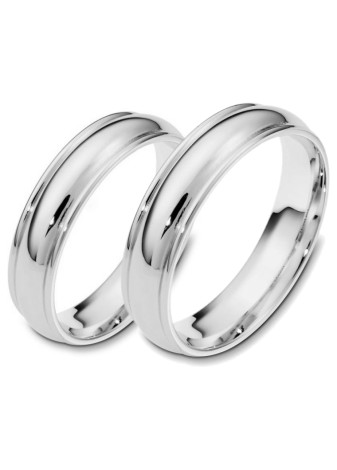 0608 Trouwringen witgoud 5 mm