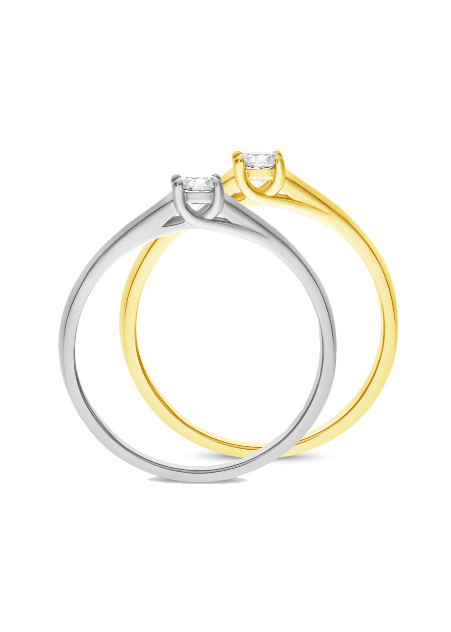 .0309-005 Verlovingsring met gedraaide zetting met 0.05-0.10-0.20 crt. briljant