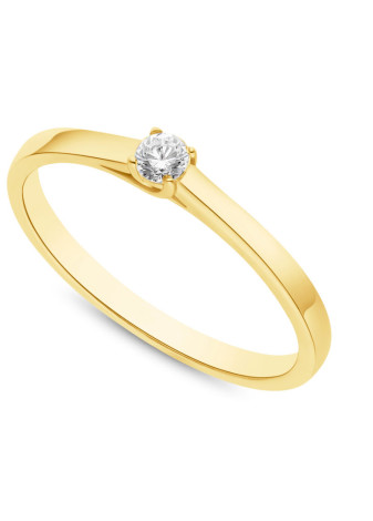 .0309-005 Verlovingsring met gedraaide zetting met 0.05-0.10-0.20 crt. briljant